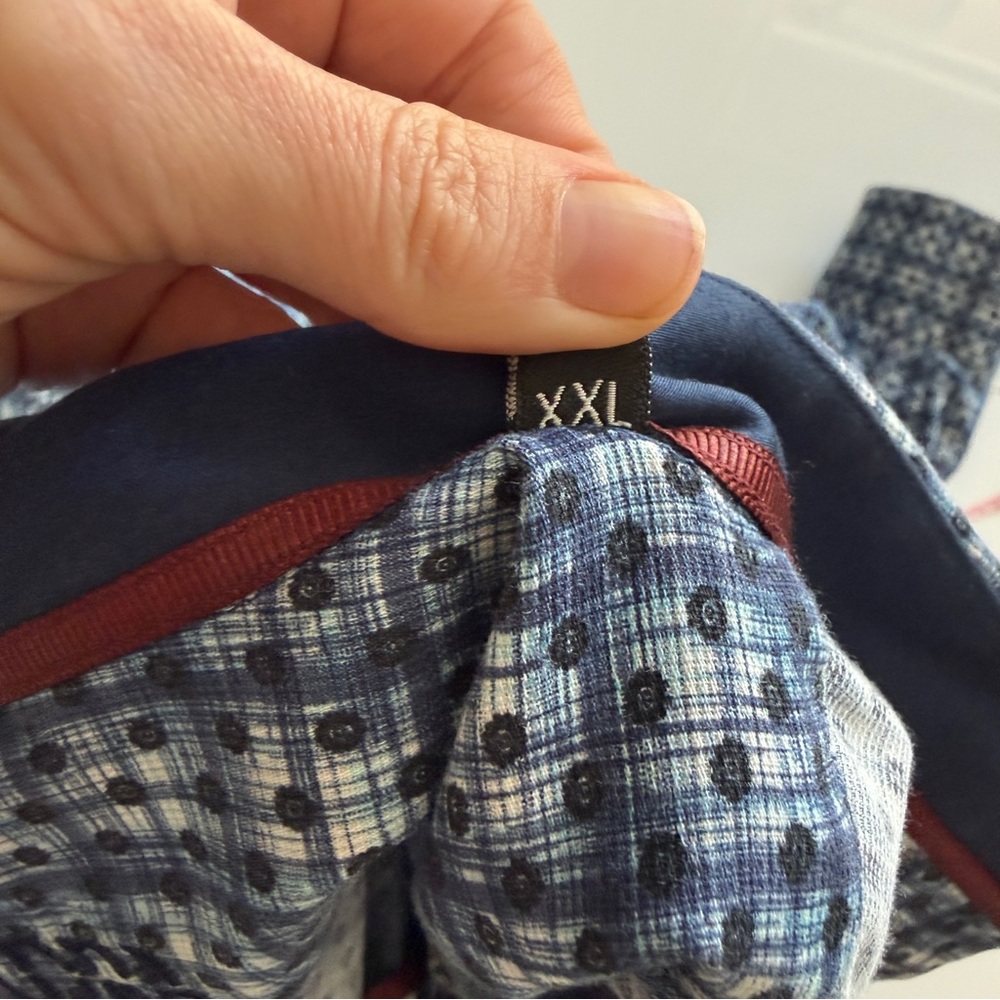 Cuadra COTTON SHIRT WITH LONG SLEEVES Men's Blue Patterned - Picture 7 of 7